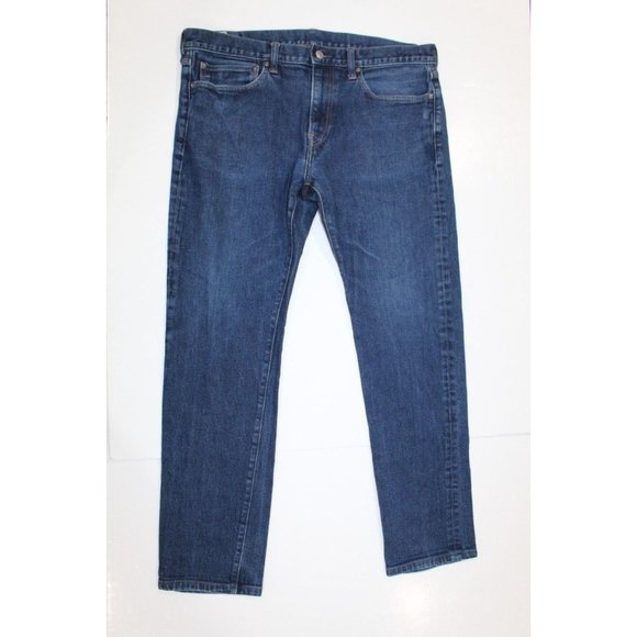 J. Crew Denim Jeans 484 Mens 36x32 Slim Medium Wash Tapered Leg Mid Rise - Picture 1 of 7